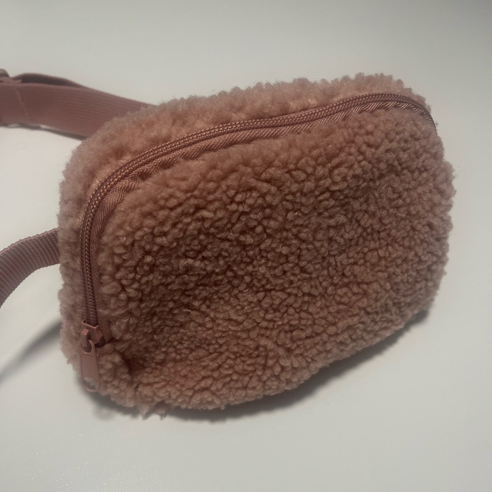 Ulta Pink Sherpa Belt Bag